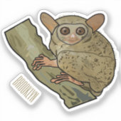 Tarsier Cartoon Illustration Aufkleber (Vorderseite)