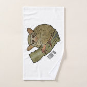 Tarsier Cartoon Illustration Badhandtuch Set (Handtuch)