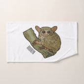 Tarsier Cartoon Illustration Badhandtuch Set (Handtuch)