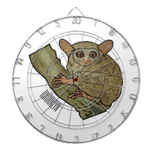 Tarsier Cartoon Illustration Dartscheibe