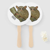 Tarsier Cartoon Illustration Fächer (Vorne und Hinten)