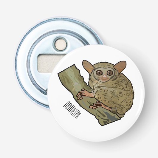 Tarsier Cartoon Illustration Flaschenöffner (Vorderseite)
