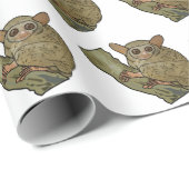 Tarsier Cartoon Illustration Geschenkpapier (Rolleneckpunkt)
