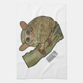 Tarsier Cartoon Illustration Geschirrtuch (Vertikal)