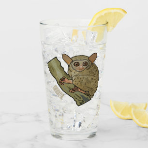 Tarsier Cartoon Illustration Glas