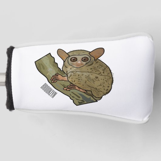 Tarsier Cartoon Illustration Golf Headcover (Vorderseite)