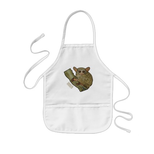 Tarsier Cartoon Illustration Kinderschürze (Vorne)