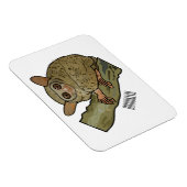 Tarsier Cartoon Illustration Magnet (Rechte Seite)