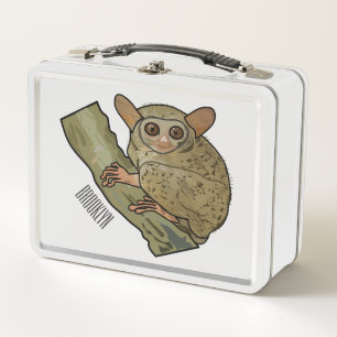 Tarsier Cartoon Illustration Metall Brotdose