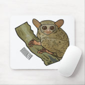 Tarsier Cartoon Illustration Mousepad (Mit Mouse)