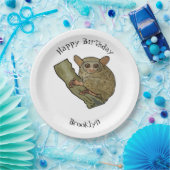 Tarsier Cartoon Illustration Pappteller (Party)