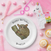 Tarsier Cartoon Illustration Pappteller (Party)
