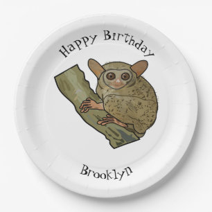 Tarsier Cartoon Illustration Pappteller