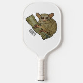 Tarsier Cartoon Illustration Pickleball Schläger (Rückseite)