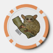 Tarsier Cartoon Illustration Pokerchips (Rückseite)