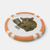 Tarsier Cartoon Illustration Pokerchips (Einzeln)