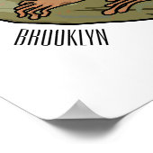 Tarsier Cartoon Illustration Poster (Ecke)