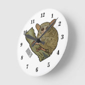 Tarsier Cartoon Illustration Runde Wanduhr (Winkel)