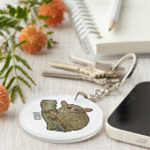 Tarsier Cartoon Illustration Schlüsselanhänger (Vorderseite rechts)