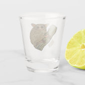 Tarsier Cartoon Illustration Schnapsglas (Rückseite)
