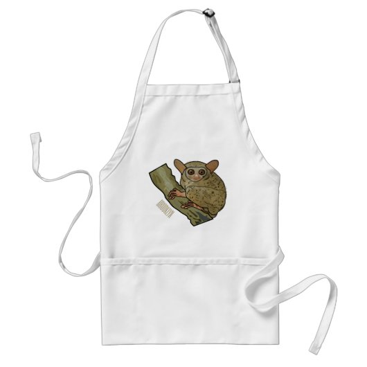 Tarsier Cartoon Illustration Schürze (Vorne)
