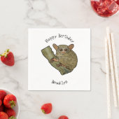 Tarsier Cartoon Illustration Serviette (Beispiel)