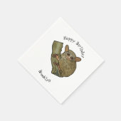 Tarsier Cartoon Illustration Serviette (Ecke)