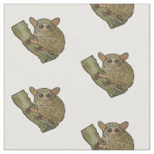Tarsier Cartoon Illustration Stoff (Nahaufnahme)
