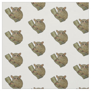 Tarsier Cartoon Illustration Stoff