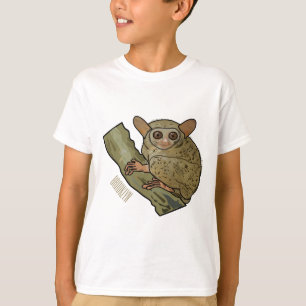 Tarsier Cartoon Illustration T-Shirt