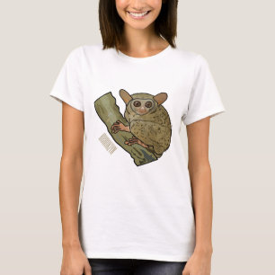 Tarsier Cartoon Illustration T-Shirt