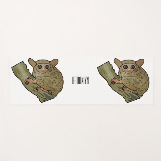 Tarsier Cartoon Illustration Yogamatte (Vorderseite (Horizontal))