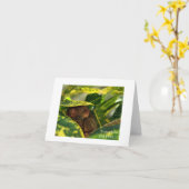 Tarsier in Bohol Note Card Karte (Gelbe Blume)