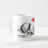 Tarsius Skull mit Weihnachtsmannmütze Kaffeetasse (Vorderseite Links)