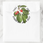 Tart Cherry Jam Product Business Label Runder Aufkleber (Tasche)