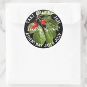 Tart Cherry Jam Product Business Label Runder Aufkleber (Tasche)