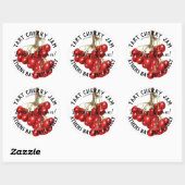 Tart Cherry Jam Product Business Label Runder Aufkleber (Blatt)