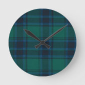 Tartan Acrylic Wall Clock Runde Wanduhr (Vorderseite)