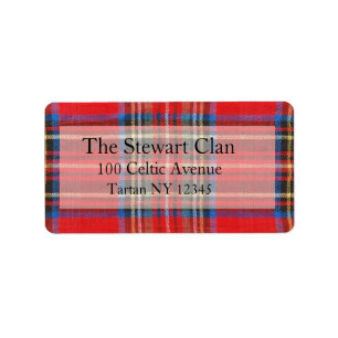 Tartan-Adressetikett Adressaufkleber