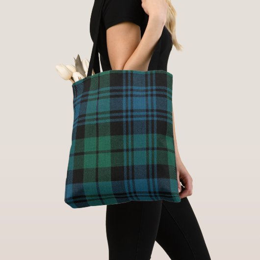 Tartan All-over-Print Tote Bag, Mittel Tasche (Von Nahem)