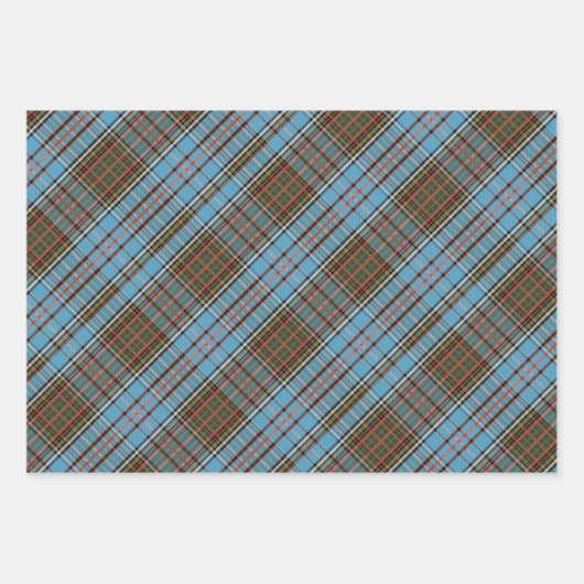 Tartan Anderson Clan Checkered Muster Kariert Geschenkpapier Set (Vorderseite 3)
