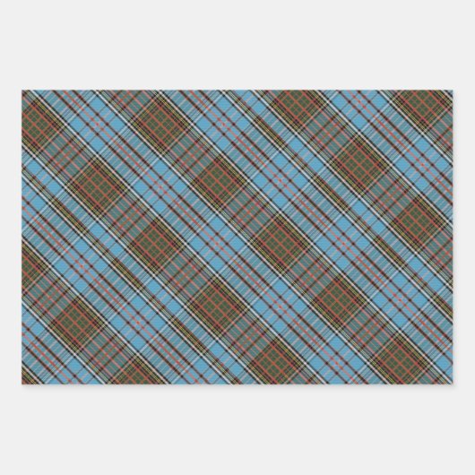 Tartan Anderson Clan Checkered Muster Kariert Geschenkpapier Set (Vorderseite 2)