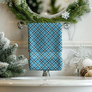 Tartan-Badehandtuch Blau Gelb Geschenk für Herren Badhandtuch Set