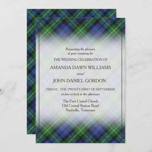 Tartan Beauty Clan Gordon Kariert (Vorne/Hinten)