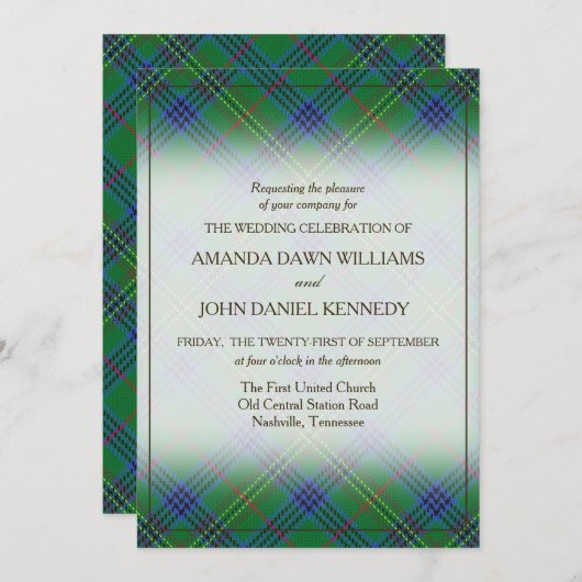 Tartan Beauty Clan Kennedy Scottish Kariert (Vorne/Hinten)