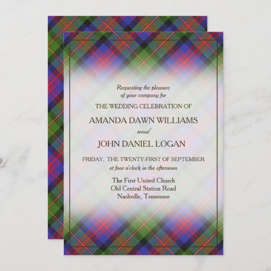 Tartan Beauty Clan Logan Scottish Kariert (Vorne/Hinten)