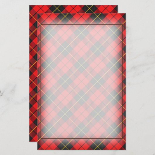 Tartan Beauty Clan Wallace Kariert Briefpapier (Vorne/Hinten)