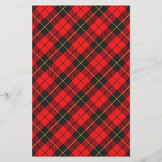 Tartan Beauty Clan Wallace Kariert Briefpapier (Rückseite)