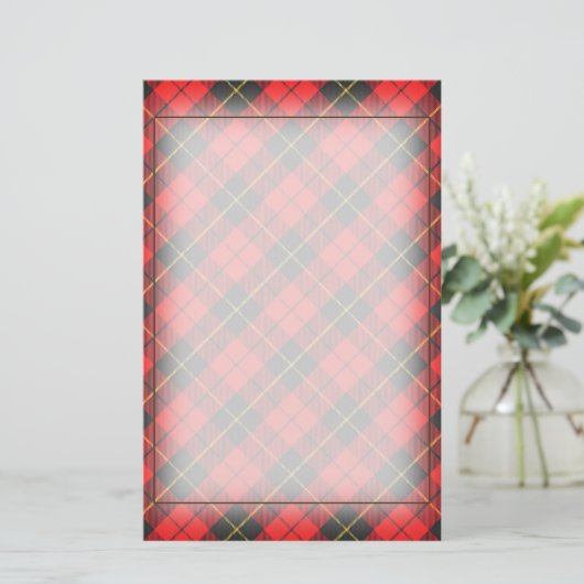 Tartan Beauty Clan Wallace Kariert Briefpapier (Stehend Vorderseite)