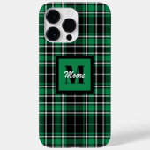 Tartan - Black Green and Off White Phone Case (Rückseite)